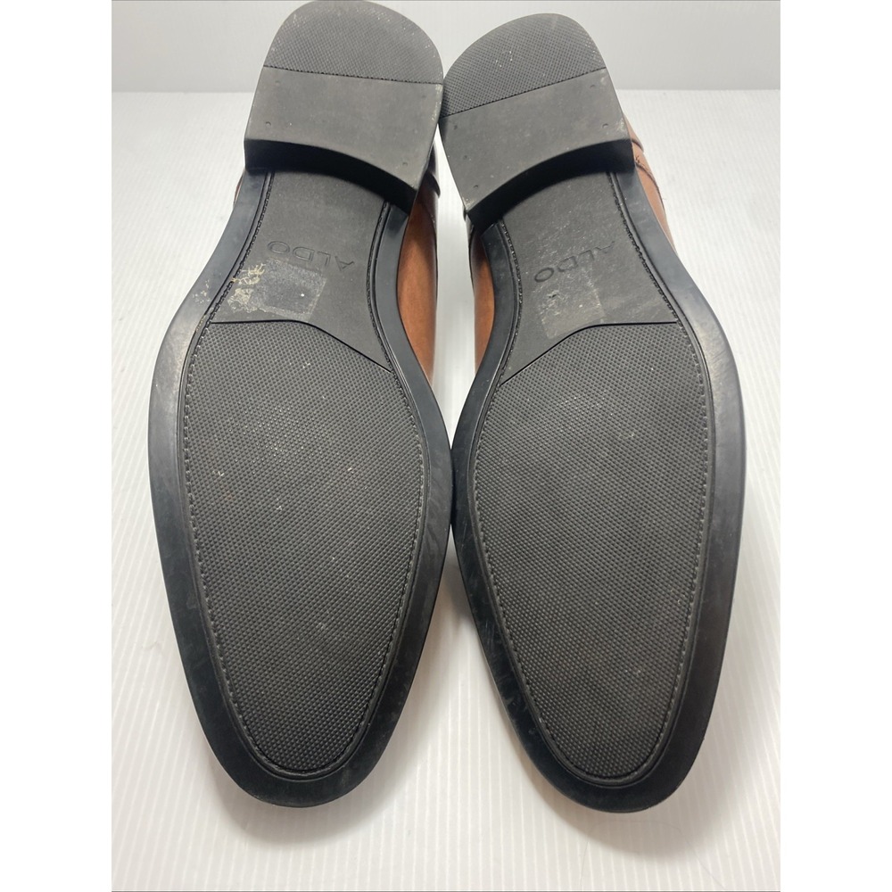 ALDO Men's Brown Leather Oxford Dress Shoes Sz9.5 Cap Toe LaceUp Formal Wear—023 - Picture 5 of 5